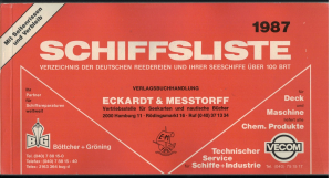 Die Deutsche Schiffsliste 1987 (1 St.) Eckardt & Messtorff
